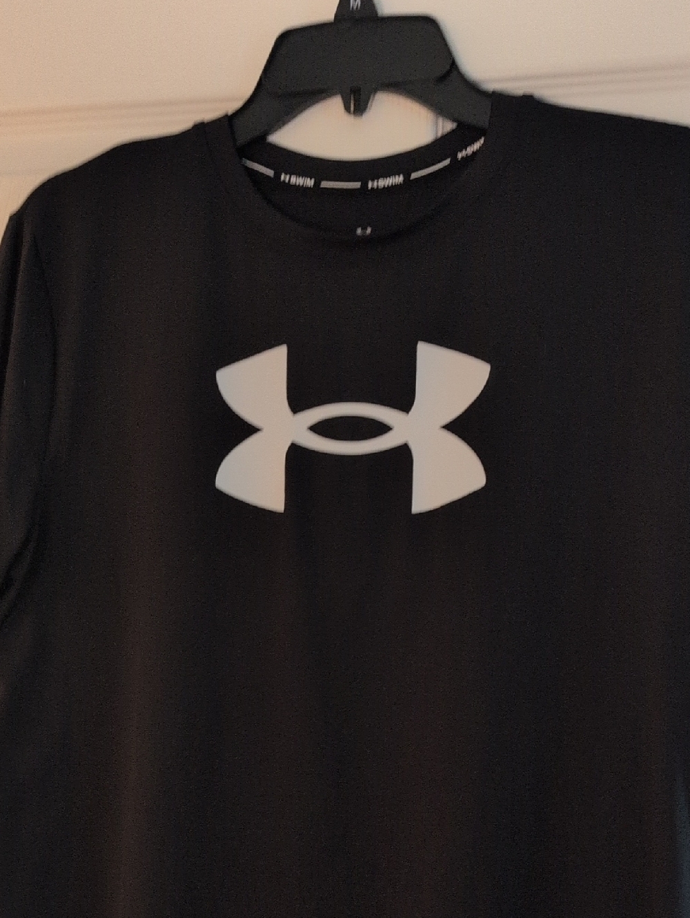 Under Armour Black Short Sleeve Tee with White Logo
